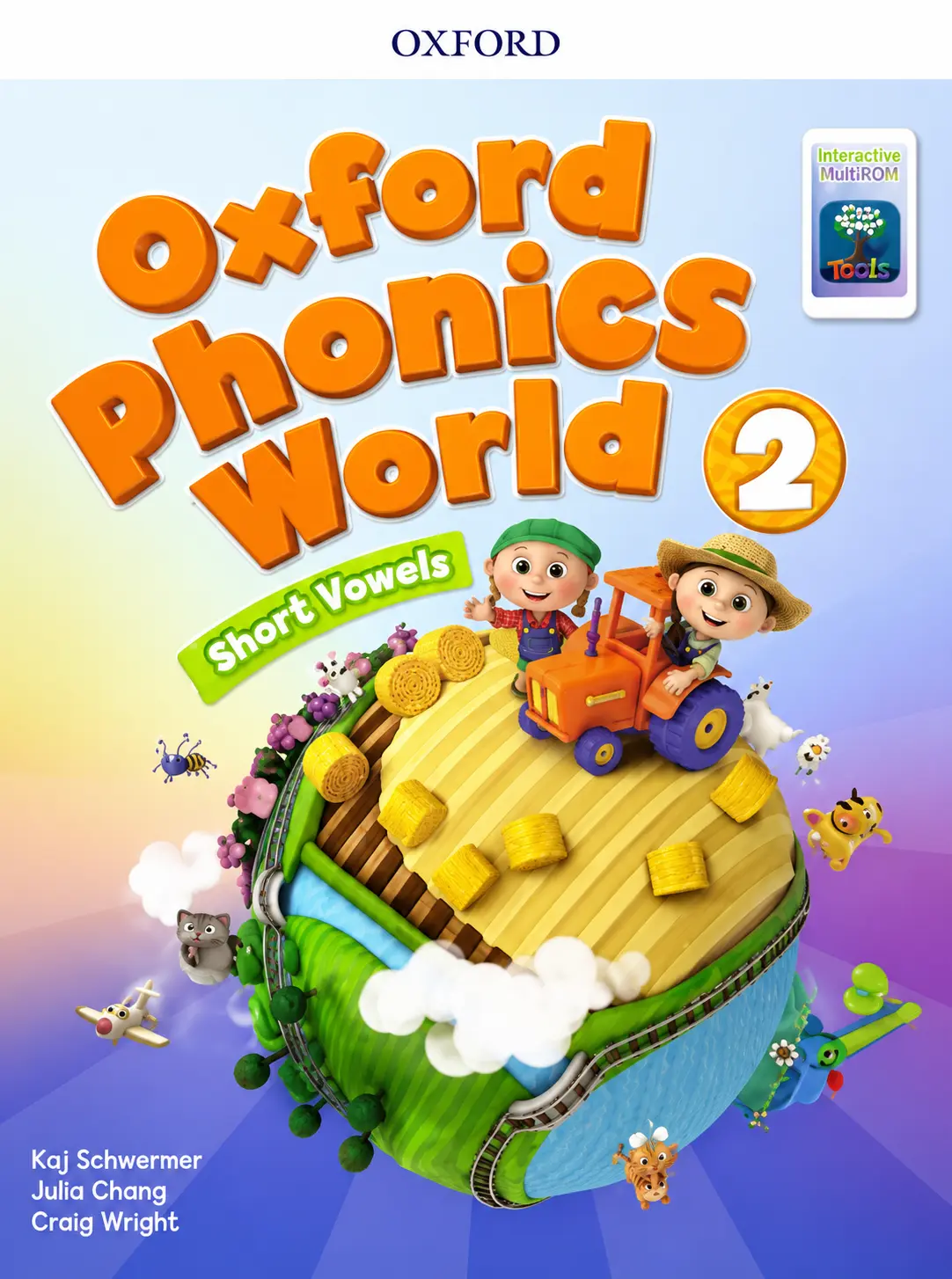 تصویر جلد کتاب Oxford Phonics World 2 برای آموزش واکه‌های کوتاه انگلیسی به کودکان